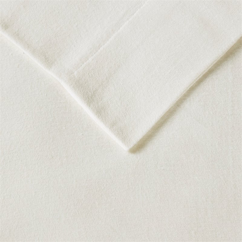 Olliix True North by Sleep Philosophy Cozy Flannel Full Sheet Set in Ivory
