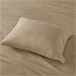 Olliix True North by Sleep Philosophy Cozy Flannel Full Sheet Set in Tan Solid