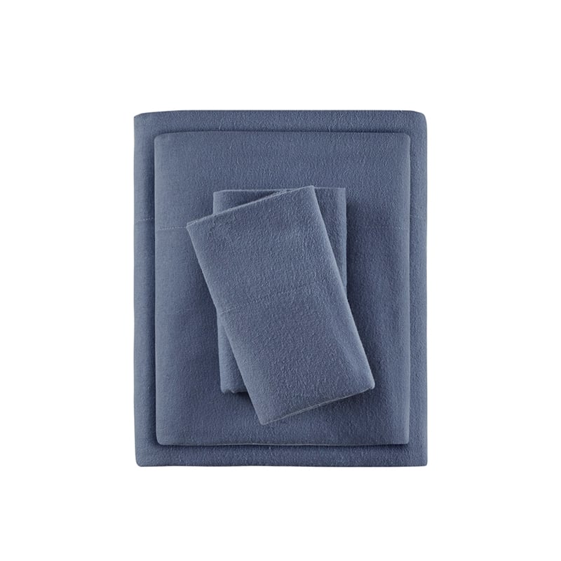 Olliix True North by Sleep Philosophy Cozy Flannel King Sheet Set in Blue