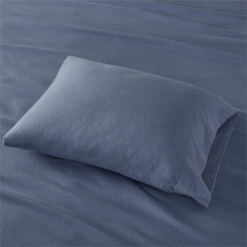 Olliix True North by Sleep Philosophy Cozy Flannel King Sheet Set in Blue
