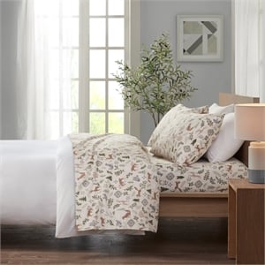 Olliix True North by Sleep Philosophy Cozy Flannel Full Sheet Set in Tan