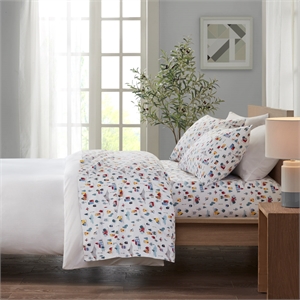 Olliix True North by Sleep Philosophy Cozy Flannel Twin Sheet Set in White