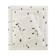 Olliix Woolrich Cotton Flannel Twin Sheet Set Cotton in Black Pine Trees