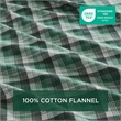 Olliix Woolrich Cotton Flannel Twin Sheet Set Cotton in Green Plaid