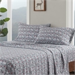 Olliix Woolrich Cotton Flannel Twin Sheet Set Cotton in Grey Ski Jump