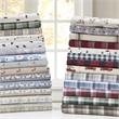 Olliix Woolrich Cotton Flannel Full Sheet Set Cotton in Grey Ski Jump