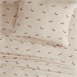 Olliix Woolrich Cotton Flannel King Sheet Set Cotton in Tan Dog