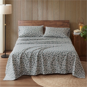 Olliix Woolrich Cotton Flannel Full Sheet Set Cotton in Pine Branches