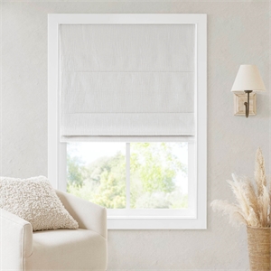 Olliix Madison Park Quincy 35x64&quot Roman Shade Polyester in White