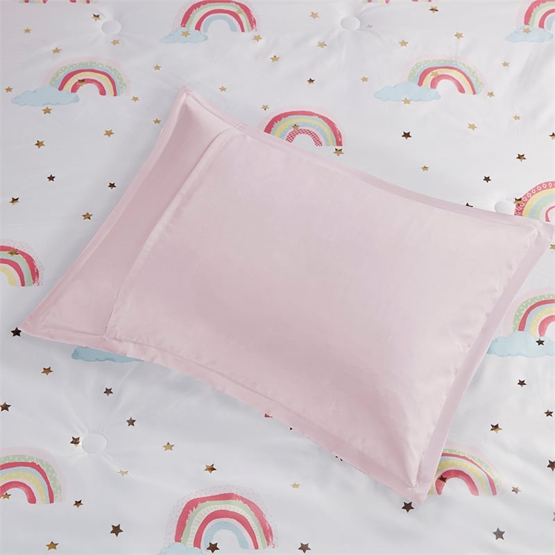 Olliix Intelligent Design Kids Alicia Twin Comforter Set Polyester in White