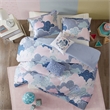 Olliix Intelligent Design Kids Cloud Twin Comforter Set Cotton in Blue