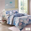 Olliix Intelligent Design Kids Cloud Twin Comforter Set Cotton in Blue