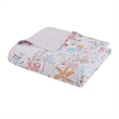 Olliix Intelligent Design Kids Iris Twin Coverlet Mini Set Cotton in Blush