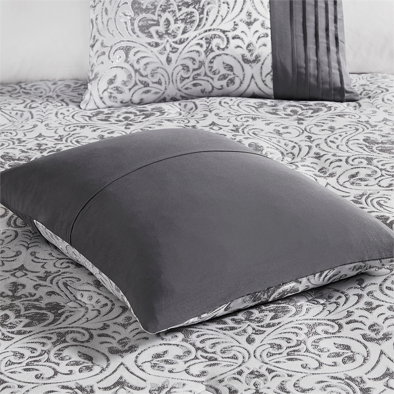 Olliix Madison Park Emilia King Comforter Set Polyester in Silver