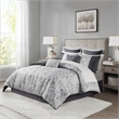 Olliix Madison Park Emilia King Comforter Set Polyester in Silver