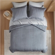 Olliix Super Listing Logan King Duvet Set Polyester in Blue/Grey