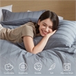 Olliix Super Listing Logan King Duvet Set Polyester in Blue/Grey