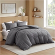 Olliix Super Listing Logan Full Duvet Set Polyester in Charcoal