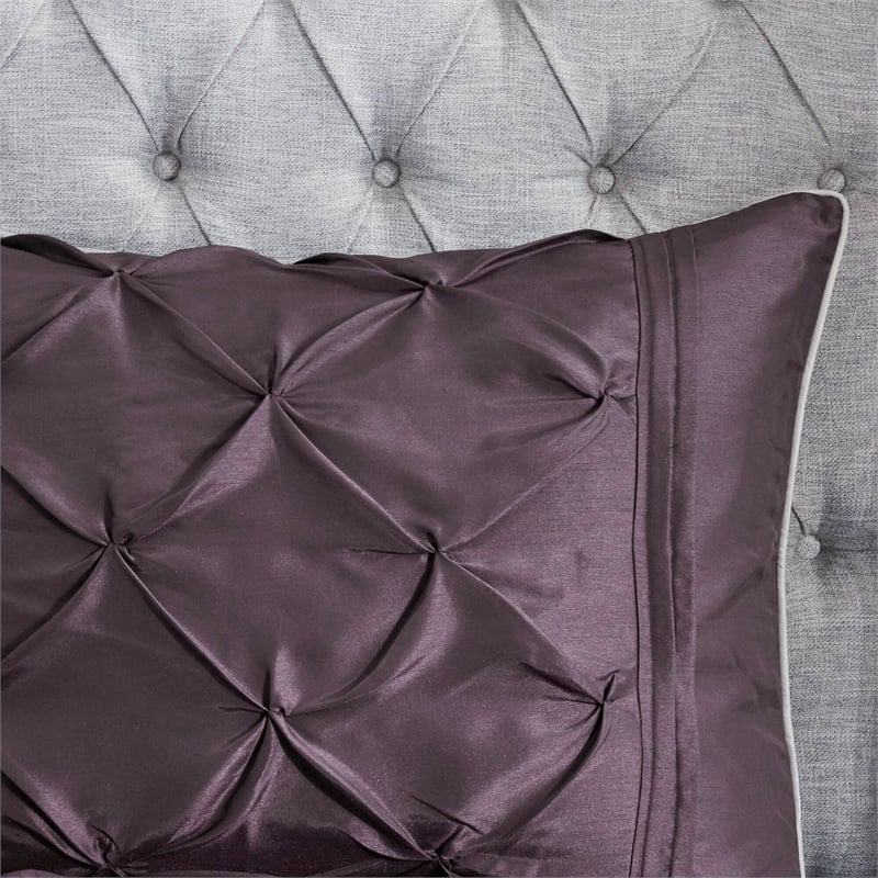 Olliix Madison Park Laurel King Comforter Set Polyester in Plum