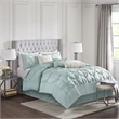 Olliix Madison Park Laurel King Comforter Set Polyester in Seafoam