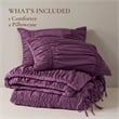 Olliix 510 Design Mia King Comforter Set Microfiber in Purple