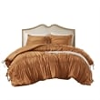 Olliix 510 Design Mia King Comforter Set Microfiber in Brown