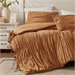 Olliix 510 Design Mia King Comforter Set Microfiber in Brown