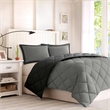Olliix Madison Park Essentials Larkspur King Comforter Mini Set in Black/Grey