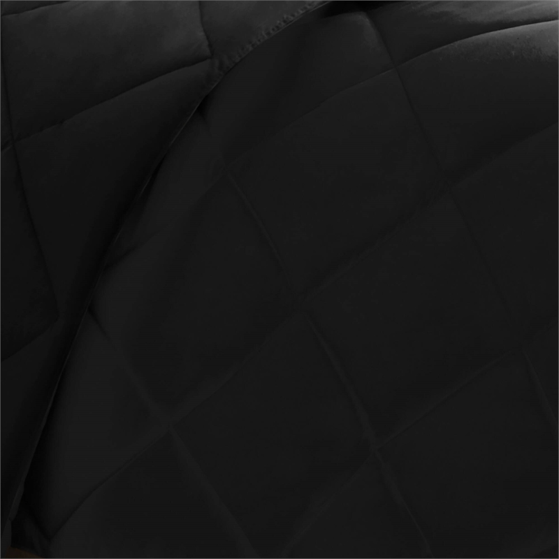 Olliix Madison Park Essentials Larkspur King Comforter Mini Set in Black/Black