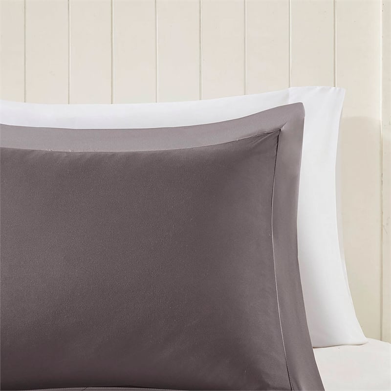 Olliix Madison Park Essentials Larkspur King Comforter Mini Set in Charcoal/Grey