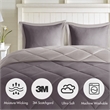 Olliix Madison Park Essentials Larkspur King Comforter Mini Set in Charcoal/Grey