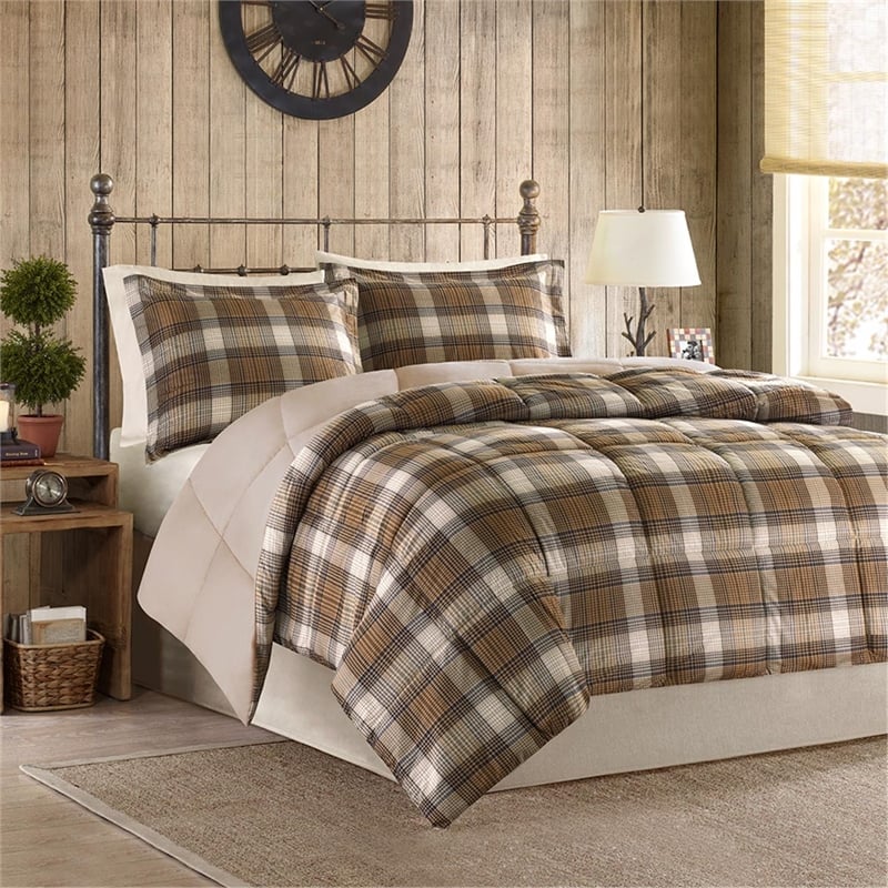 Olliix Woolrich Lumberjack King Comforter Mini Set Microfiber in Multi