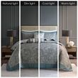 Olliix Madison Park Aubrey King Bedspread Set Cotton in Teal