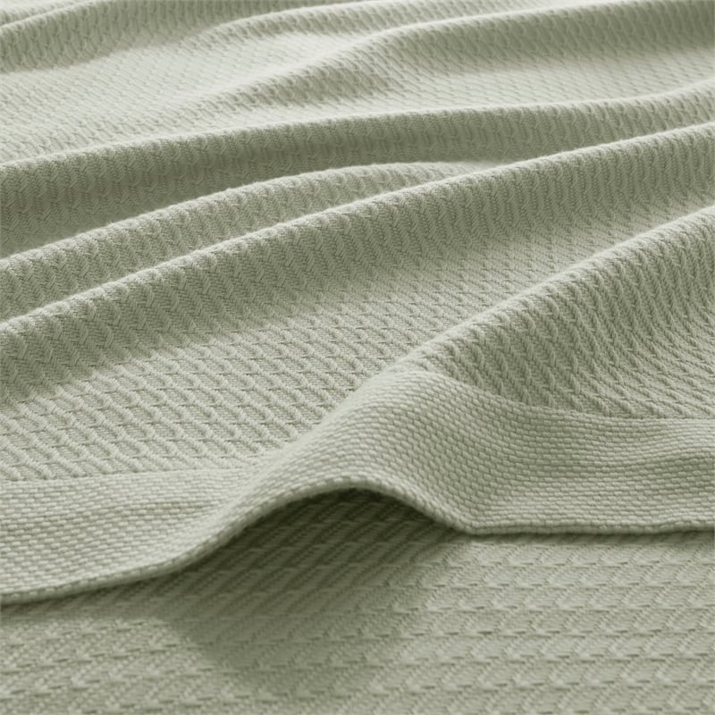 Olliix Madison Park Egyptian Cotton King Blanket Cotton in Sage Green