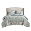 Olliix Madison Park Essentials Heather King Comforter Set Polyester in Soft Blue