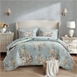 Olliix Madison Park Essentials Heather King Comforter Set Polyester in Soft Blue