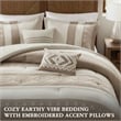 Olliix Woolrich Sutherland King Comforter Set Polyester in Taupe