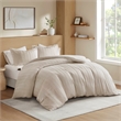 Olliix Super Listing Logan King Duvet Set Polyester in Neutral