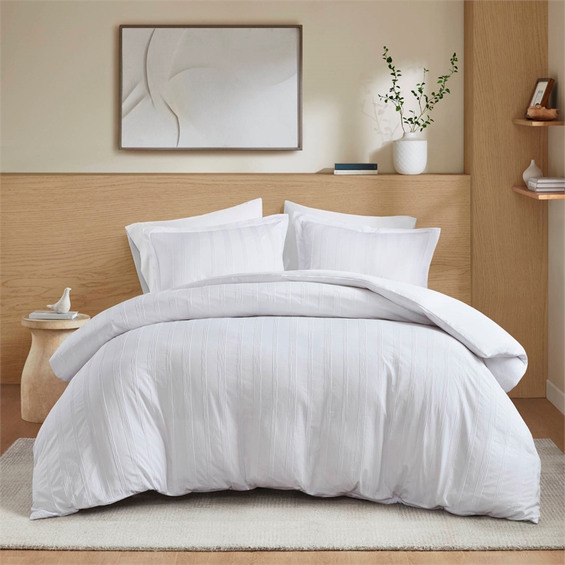 Olliix Super Listing Logan Full Duvet Set Polyester in White