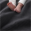 Olliix Madison Park Waffle Weave Twin Blanket Cotton in Dark Grey