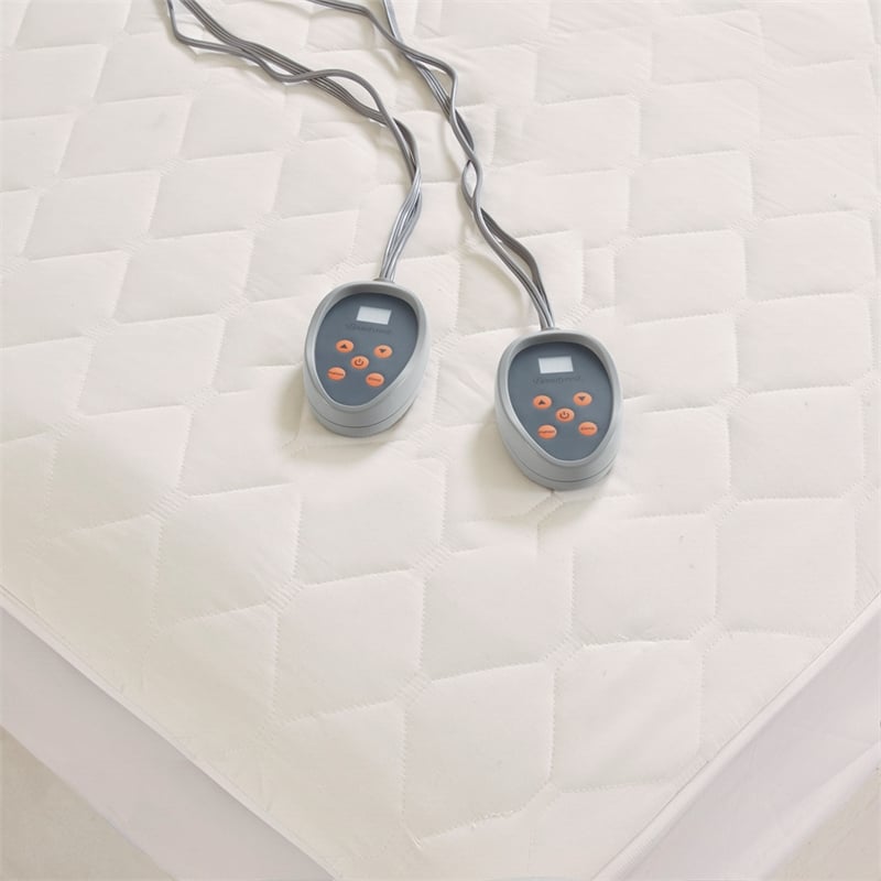 Olliix Beautyrest Cotton Twin Mattress Pad Cotton in White