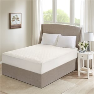 Olliix Beautyrest Cotton Twin Mattress Pad Cotton in White