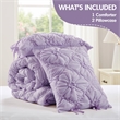 Olliix Intelligent Design Lily King Comforter Set Microfiber in Purple