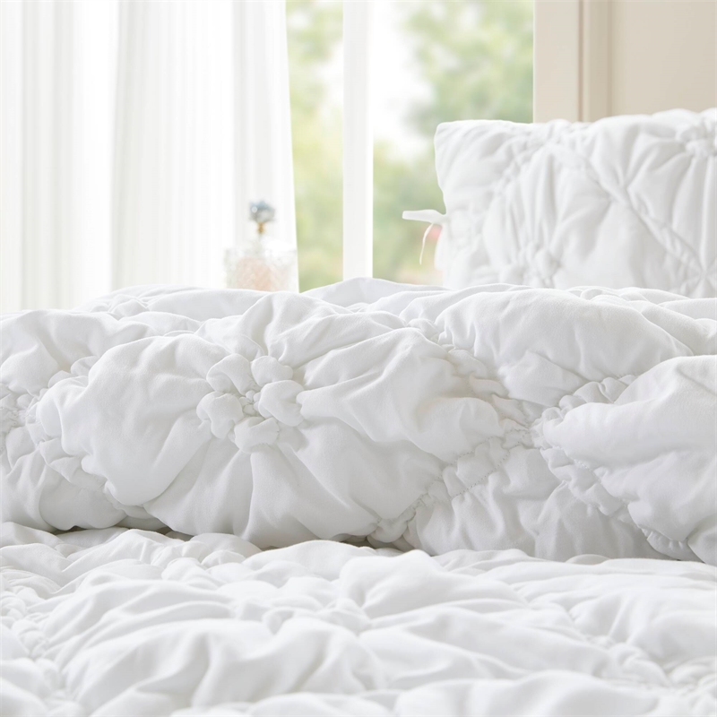 Olliix Intelligent Design Lily King Comforter Set Microfiber in White