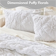 Olliix Intelligent Design Lily King Comforter Set Microfiber in White