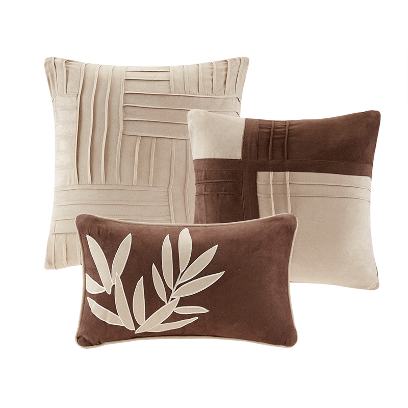 Olliix Madison Park Dune Full Comforter Set Polyester in Beige