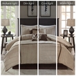 Olliix Madison Park Dune Full Comforter Set Polyester in Beige