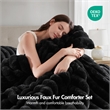 Olliix Madison Park Jasmine King Comforter Mini Set Polyester in Black
