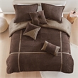 Olliix Madison Park Dallas King Comforter Set Polyester in Brown