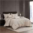 Olliix Madison Park Riva King Comforter Set Polyester in Beige